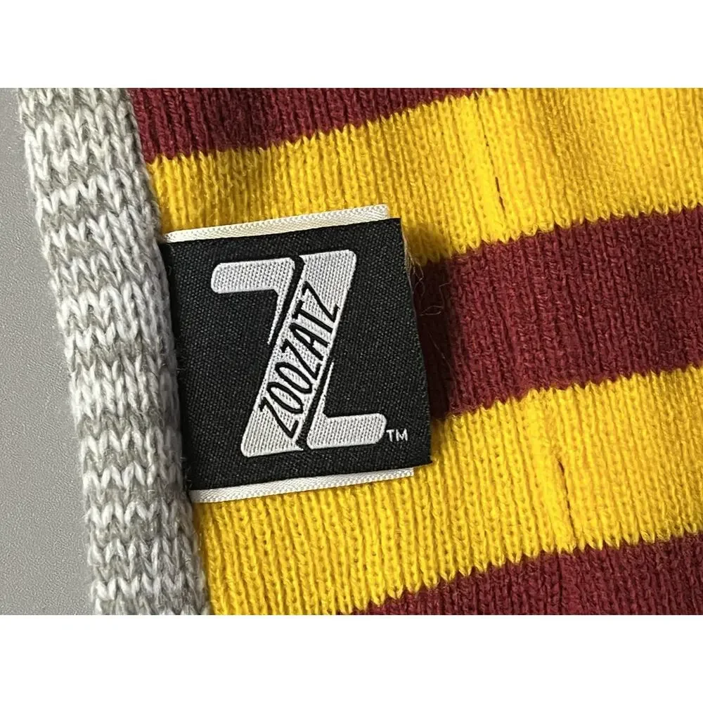 Arizona State Sun‎ Devils Scarf One Size Gray NCAA Football Zoozatz Knit Striped
